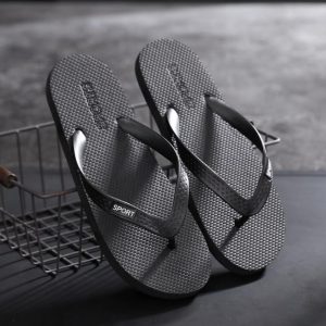 white line flip flops