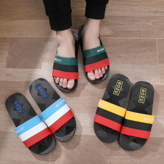 Color striped casual slide | Custom Flip Flops