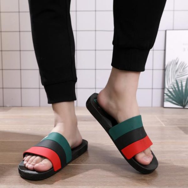 Color striped casual slide (4)