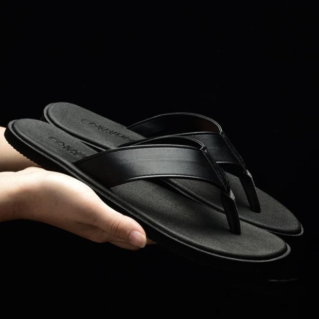 Men's Black Flip Flops Custom Flip Flops
