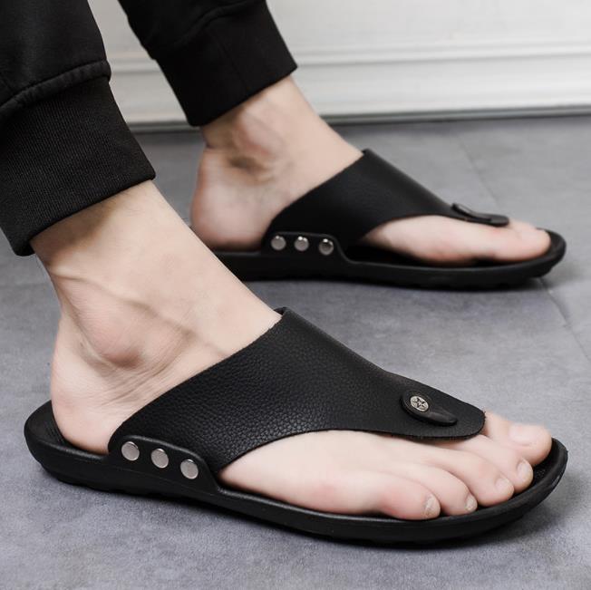 Men's flip flops in soft leather | Custom Flip Flops