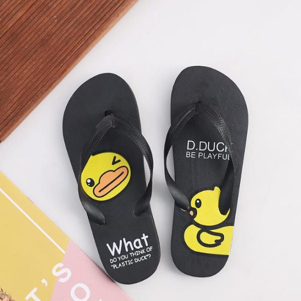 Cartoon duck couple flip flops (3)