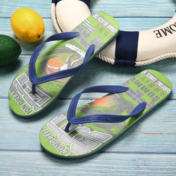Summer home anti-skid flat flip flops (4)
