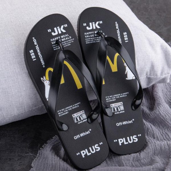 Black and white trend beach flip flops (4)