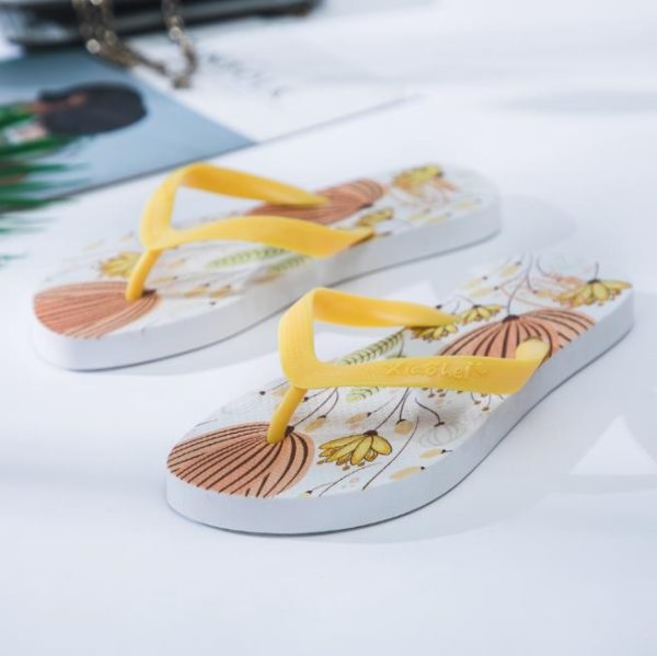 PVC air blowing printing non-slip flip flops (2)
