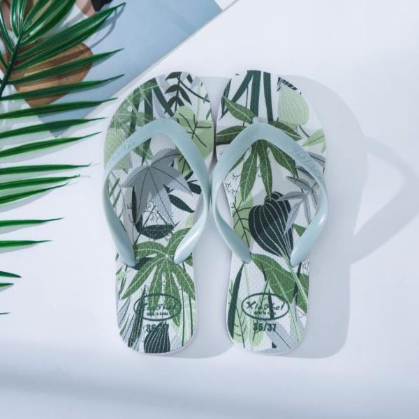 PVC air blowing printing non-slip flip flops (3)