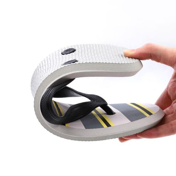 Processing custom striped flat flip flops (3)