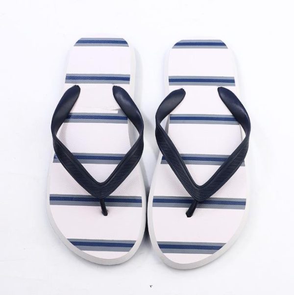 Processing custom striped flat flip flops (4)