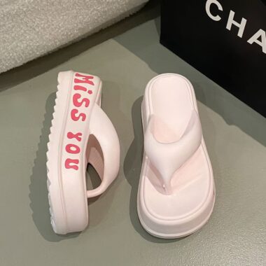 Custom 7cm platform women EVA flip flops factory