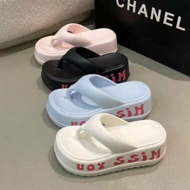 Custom 7cm platform women EVA flip flops factory