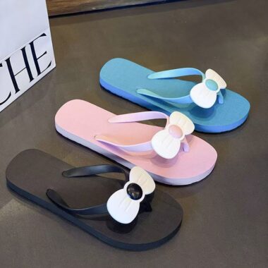 custom anti-slip summer women rubber flip flops factory