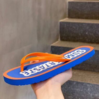 custom candy color women rubber flip flops supplier