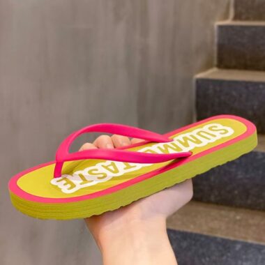 custom candy color women rubber flip flops supplier