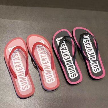 custom candy color women rubber flip flops supplier