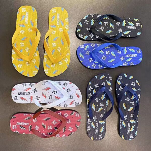 custom cartoon anti-slip men rubber flip flops manufacturer