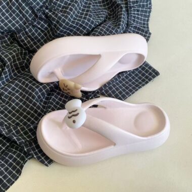 Custom cute cat women EVA flip flops factory
