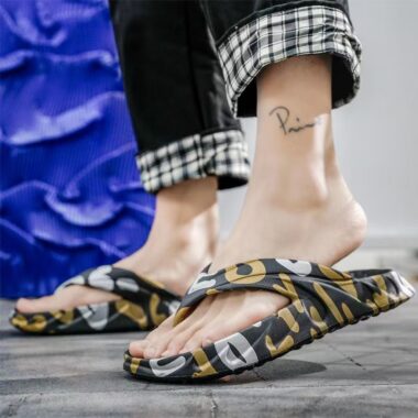 custom durable men EVA flip flops wholesale