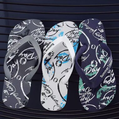 custom durable soft sole men rubber flip flops manufacturer