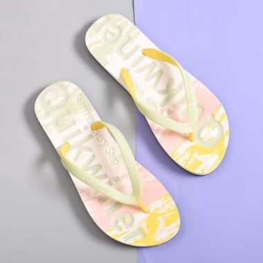 custom fashion non-slip women rubber flip flops wholesale
