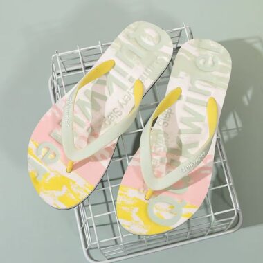 custom fashion non-slip women rubber flip flops wholesale