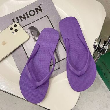 custom minimalist women rubber flip flops supplier