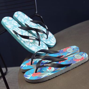 custom non-slip beach men rubber flip flops factory