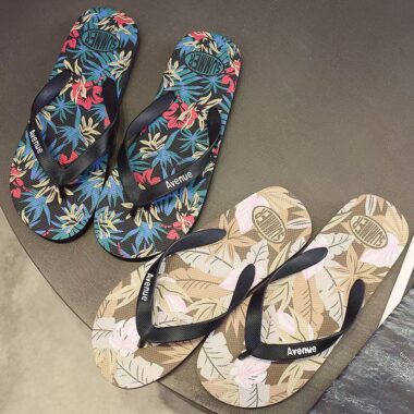 custom non-slip beach men rubber flip flops factory