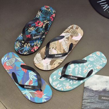 custom non-slip beach men rubber flip flops factory