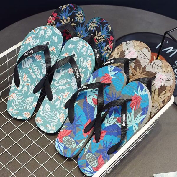 custom non-slip beach men rubber flip flops factory