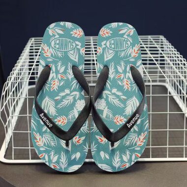 custom non-slip beach men rubber flip flops factory