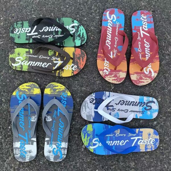 custom stylish non-slip men rubber flip flops supplier