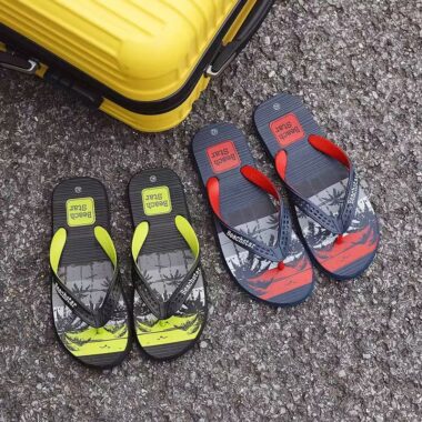custom outdoor men rubber flip flops factory
