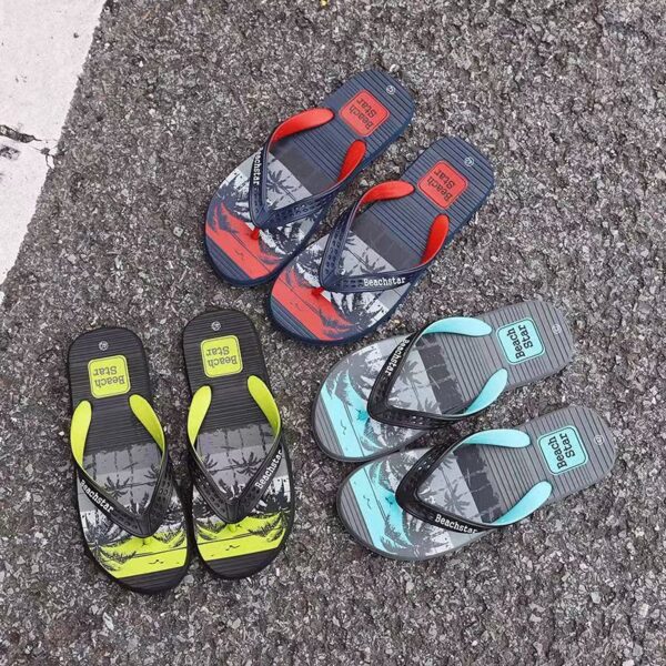 custom outdoor men rubber flip flops factory
