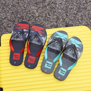custom outdoor men rubber flip flops factory
