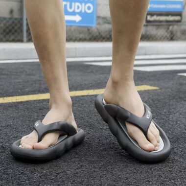 custom outdoor soft elastic men EVA flip flops bulk