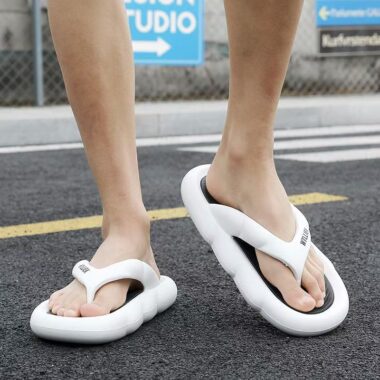 custom outdoor soft elastic men EVA flip flops bulk