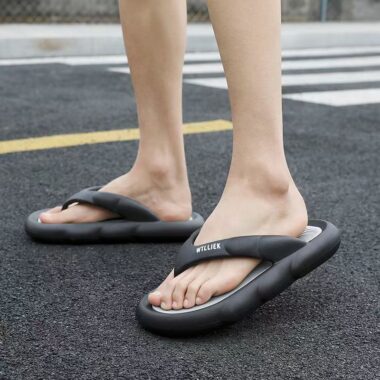 custom outdoor soft elastic men EVA flip flops bulk