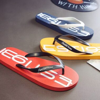 custom outdoor men rubber flip flops supplier