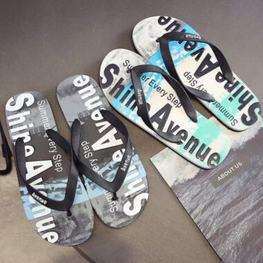 custom stylish anti-slip outdoor men rubber flip flops bulk