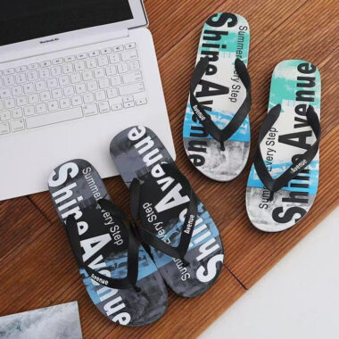custom stylish anti-slip outdoor men rubber flip flops bulk