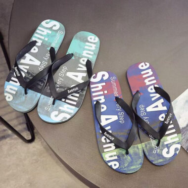 custom stylish anti-slip outdoor men rubber flip flops bulk