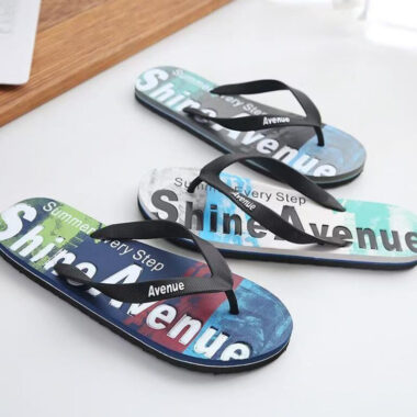 custom stylish anti-slip outdoor men rubber flip flops bulk