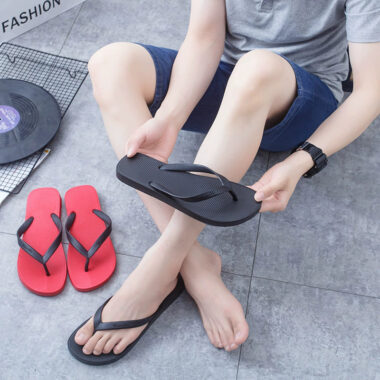 custom summer anti-slip men PVC flip flops wholesale