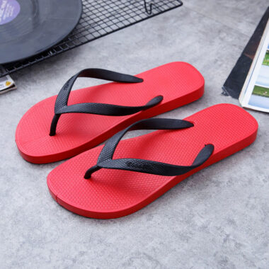 custom summer anti-slip men PVC flip flops wholesale