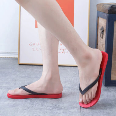 custom summer anti-slip men PVC flip flops wholesale