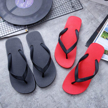 custom summer anti-slip men PVC flip flops wholesale