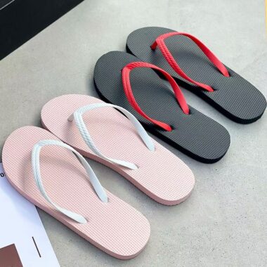 Custom summer fashion women PVC flip flops factory
