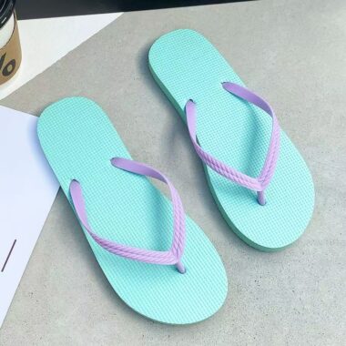 Custom summer fashion women PVC flip flops factory