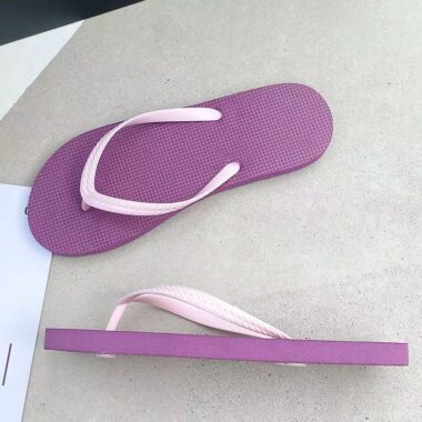 Custom summer fashion women PVC flip flops factory