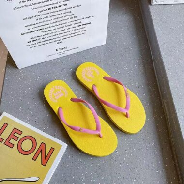 custom summer multi-color women rubber flip flops factory